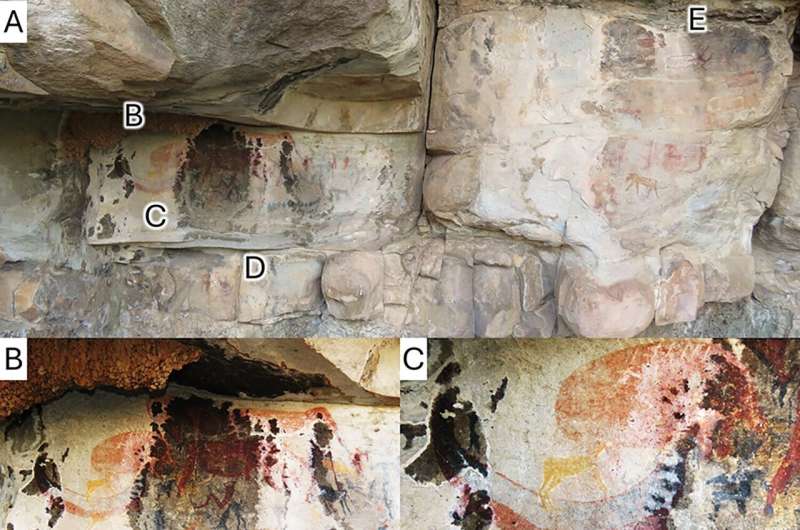 South African rock art possibly inspired by long-extinct species