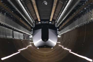 A capsule has been propelled through a Hyperloop test tube in a ...