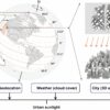 Cloud cover and urban structures drastically reduce sunlight in cities