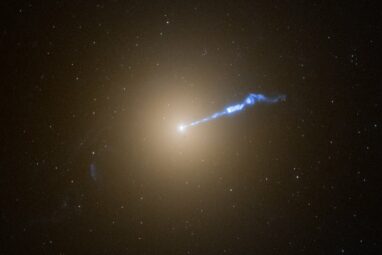 Hubble finds that a black hole beam promotes stellar eruptions ...