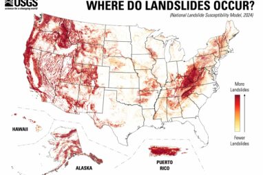 New map shows where landslides are most likely to occur in US