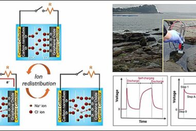 Self-charging energy harvester generates electricity from seawater