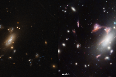 NASA's Webb Reveals Distorted Galaxy Forming Cosmic Question Mark ...