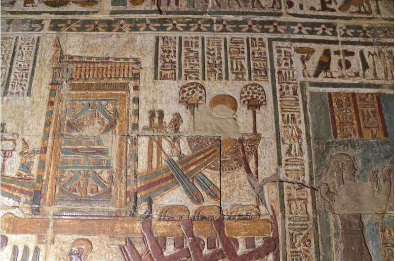 New paintings and details uncovered in the Egyptian temple of Esna