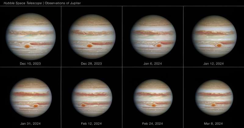 NASA's Hubble Telescope watches Jupiter's Great Red Spot behave like a stress ball