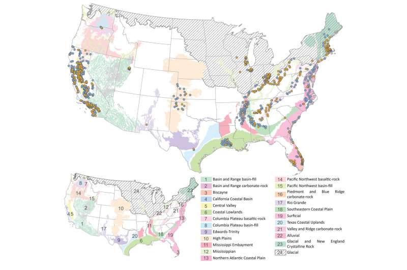 Millions in the US may rely on groundwater contaminated with PFAS for drinking water supplies