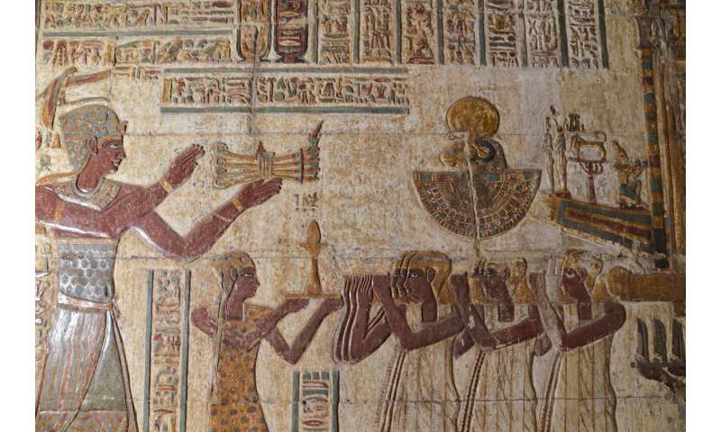 New paintings and details uncovered in the Egyptian temple of Esna