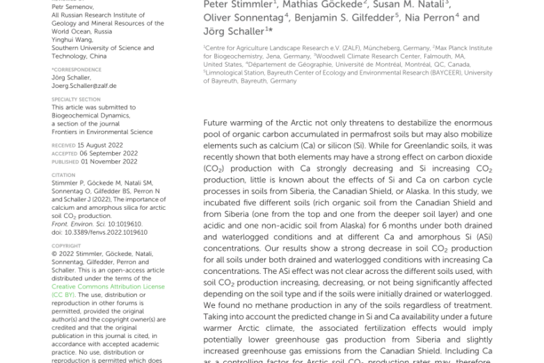 PDF) The importance of calcium and amorphous silica for arctic ...