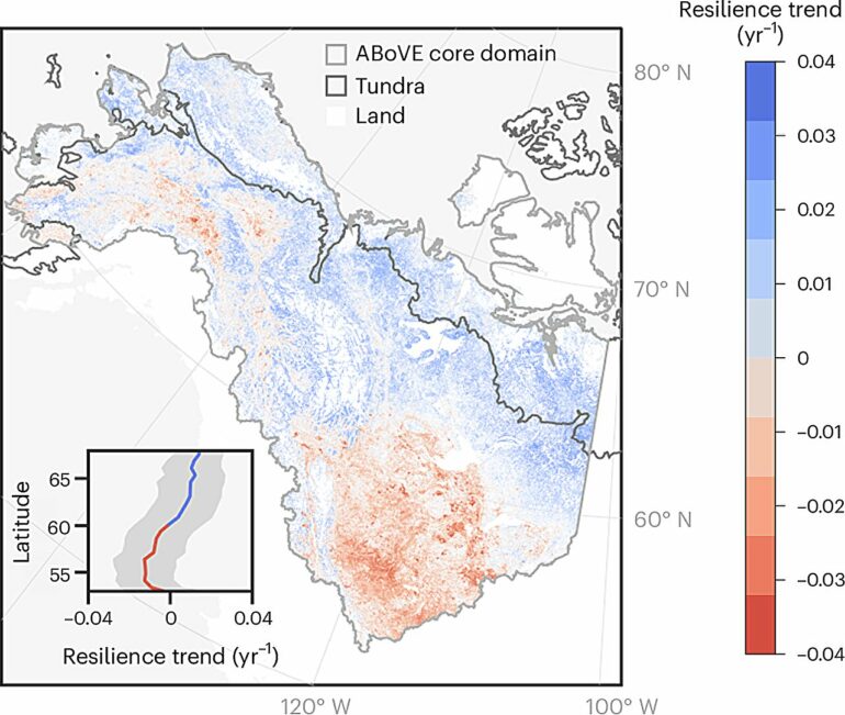 Declines in plant resilience threaten carbon storage in the Arctic