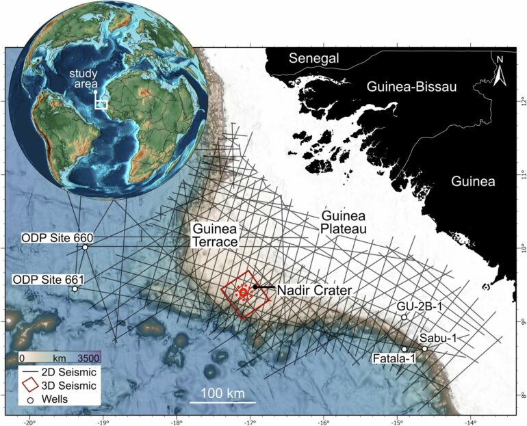 Five-mile asteroid impact crater below Atlantic captured in ...