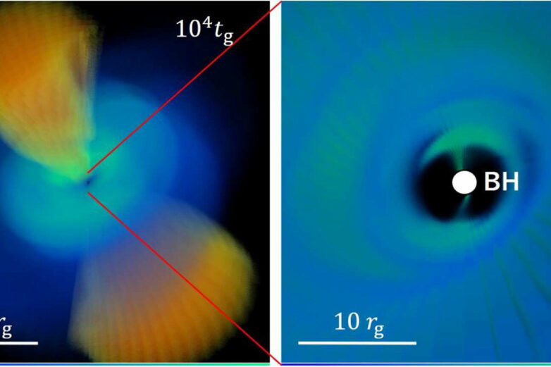 Influence of a black hole's spin: First evidence of precession in ...