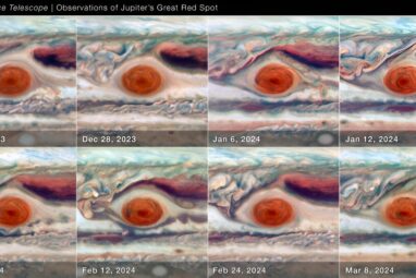 Jupiter's Great Red Spot shows unexpected size changes