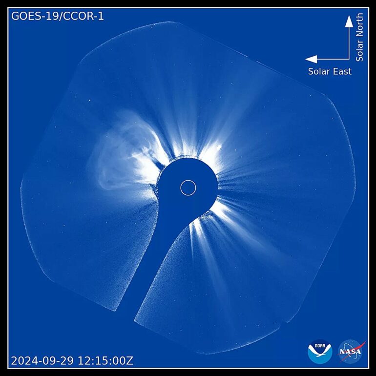 NOAA releases imagery from world's first operational space-based coronagraph