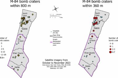 Satellite data show massive bombs dropped in dangerous proximity ...