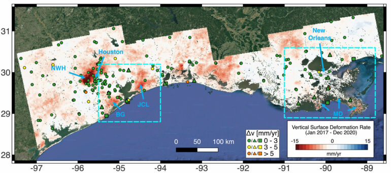 Subtle coastal sinking raises storm surge risks, new data analysis ...