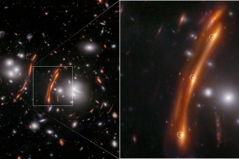 ESA - Webb researchers discover lensed supernova, confirm Hubble ...