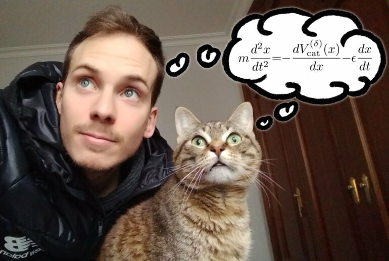 A physicist and his cat 'reveal' the equation of cat motion