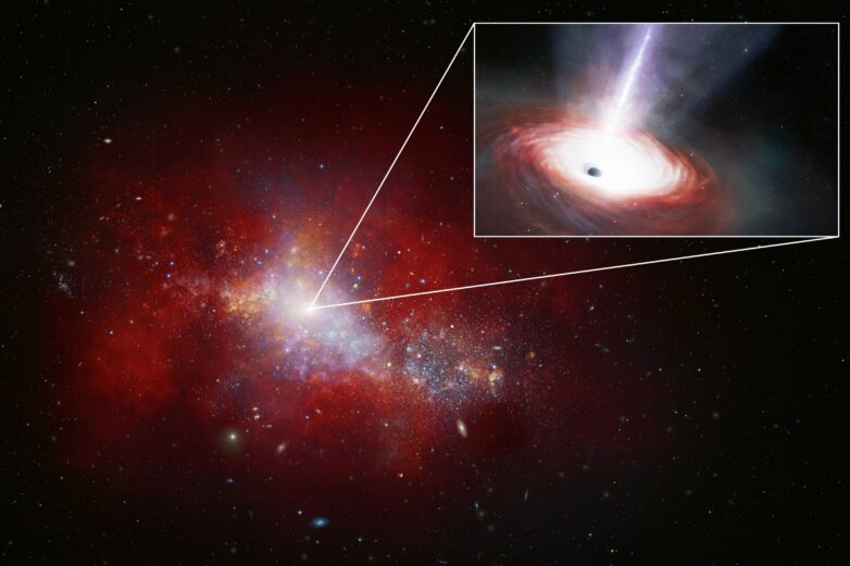 Black hole in early universe appears to be consuming matter at ...