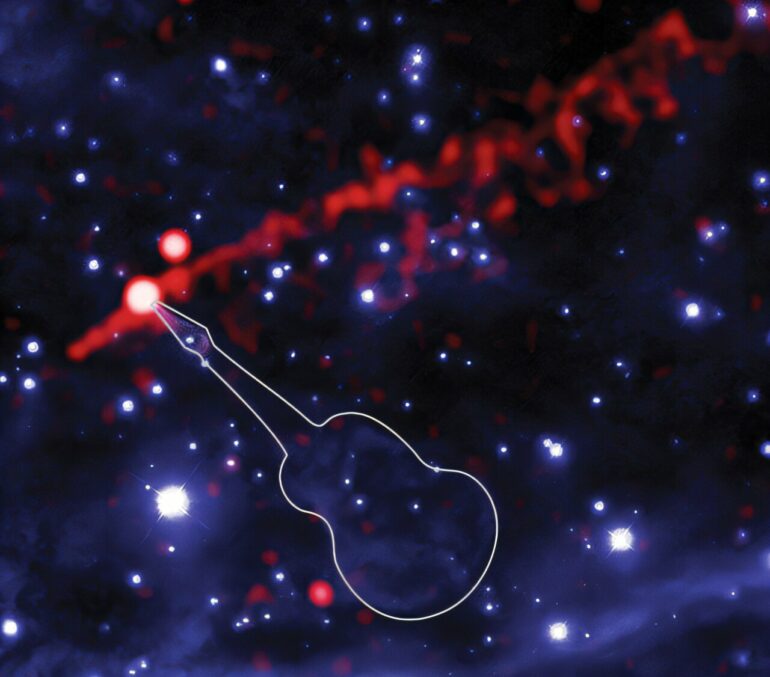 NASA's Chandra, Hubble tune into 'flame-throwing' Guitar Nebula