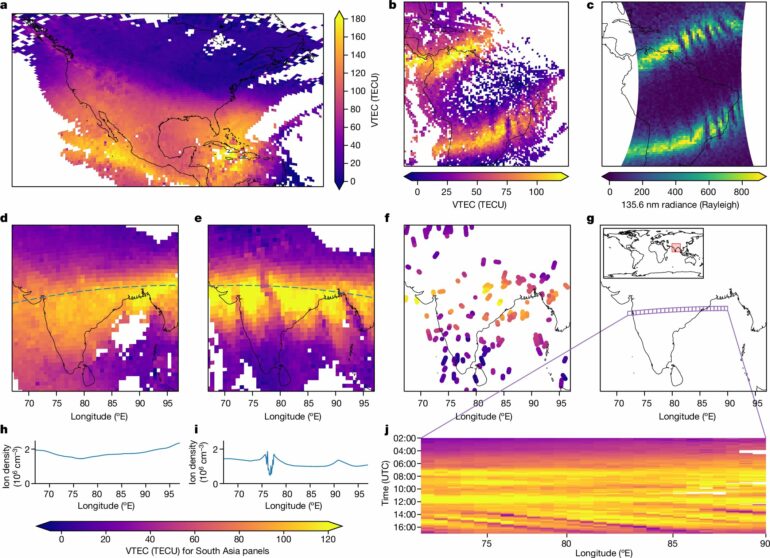 Mapping changes in the ionosphere with smartphones