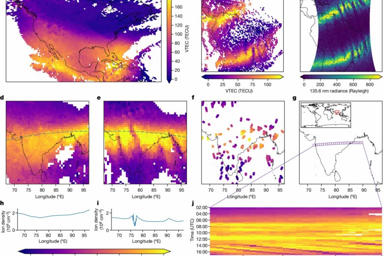 Mapping changes in the ionosphere with smartphones