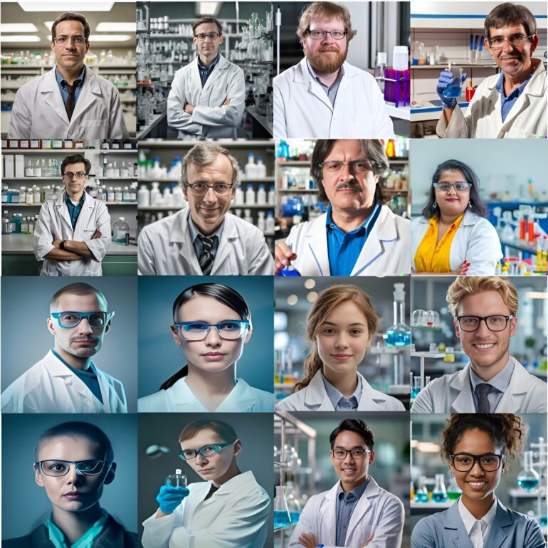 Real-world chemists are more diverse than generative AI images suggest