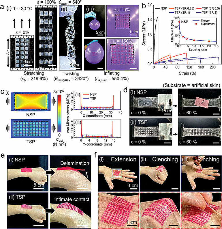 Super-adhesive patches can adapt to different motions for enhanced ...