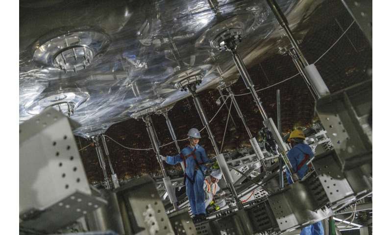 Chinese detector to hunt elusive neutrinos deep underground