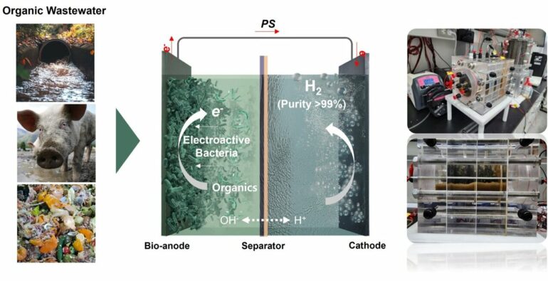 Hydrogen from waste: Bio-electrochemical cell design cuts power ...