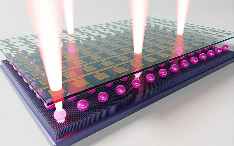 Printable laser-emitting droplets offer new display technology