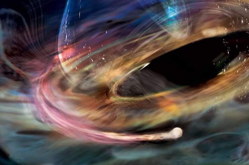 Astronomers catch unprecedented features at brink of active black hole