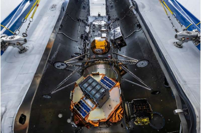 Intuitive Machines' hexagonal-shaped lander, Athena, is set to launch aboard a SpaceX Falcon 9 rocket during a window that opens at 7:02 pm (0002 GMT) Wednesday from the Kennedy Space Center in Florida, according to an official spaceflight advisory