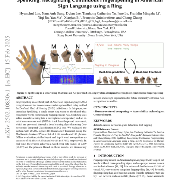 PDF) SpellRing: Recognizing Continuous Fingerspelling in American ...