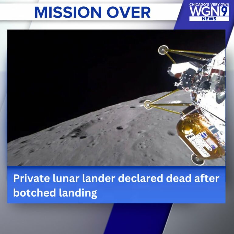 Private Lunar Lander is Declared Dead after Landing Sideways in ...