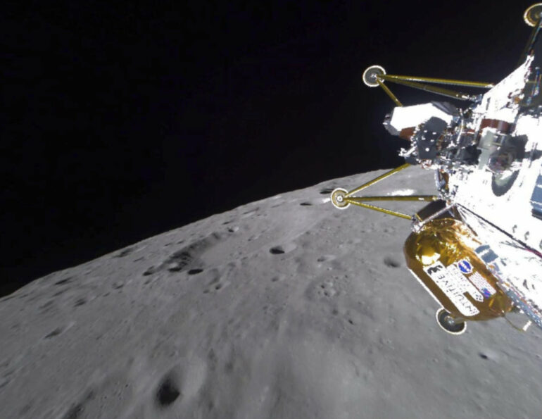Private lunar lander may have fallen over while touching down near ...