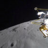 Private lunar lander touches down on the moon, but its status is ...
