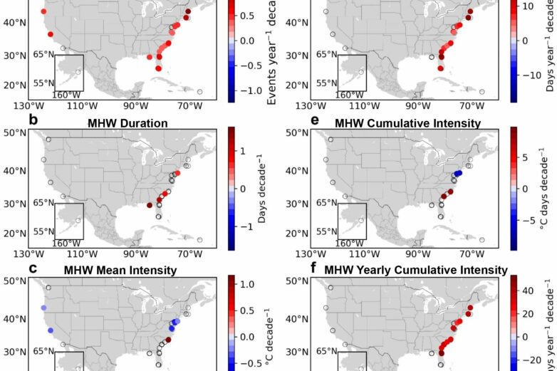 Study warns of deadly future marine heat waves in East Coast estuaries