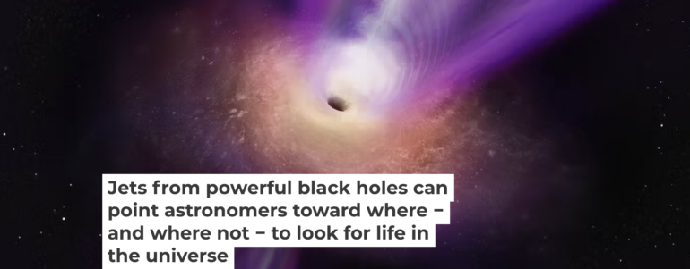 Jets from powerful black holes can point astronomers toward where ...