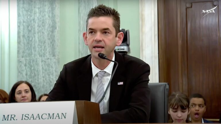 Watch senator grill Jared Isaacman, Trump's pick for…