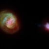 Stretched in a cross pattern: Our neighboring galaxy is pulled in ...
