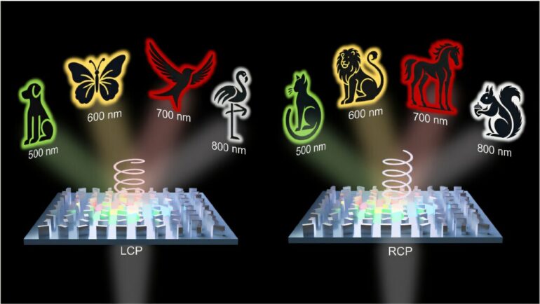 Ultra-thin display technology shows dozens of images hidden in a ...
