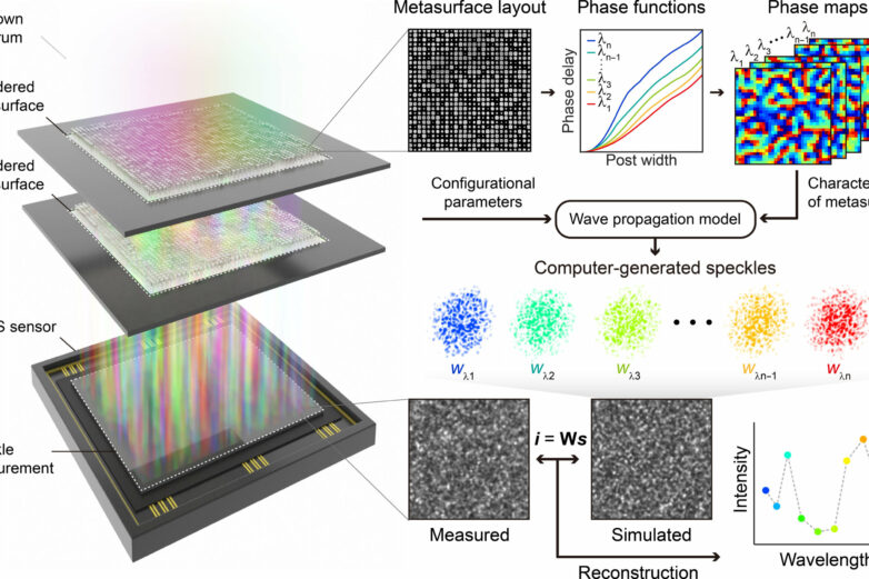 A high-resolution spectrometer that fits into smartphones