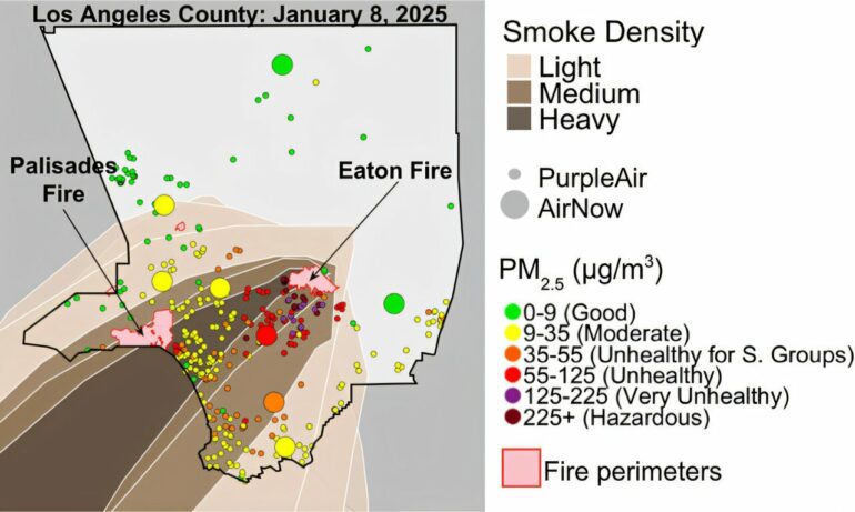 Public data reveal extent of air quality impacts during 2025 Los ...