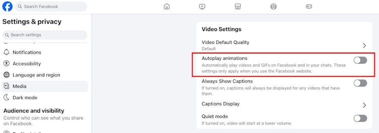 a settings screen with a red rectangle around one option