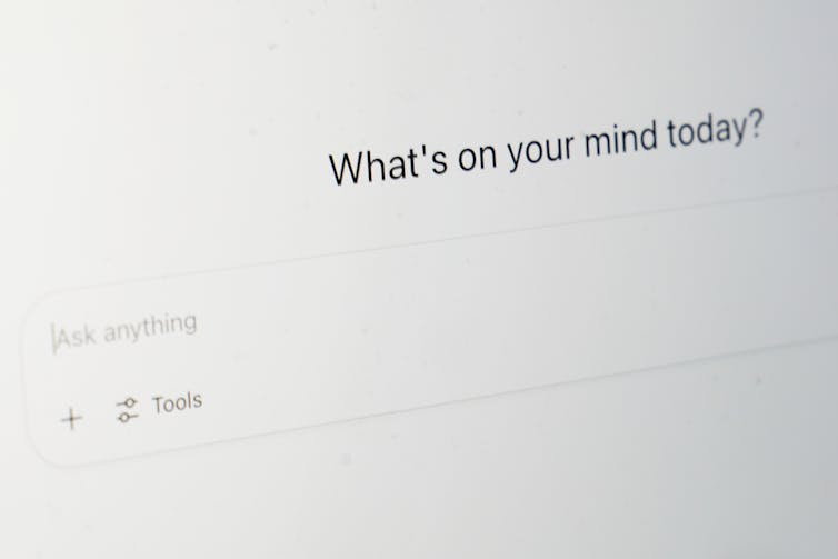 a computer screen showing a small amount of text