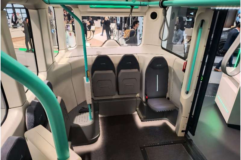 Germany's Holon was showcasing a small, self-driving electric bus