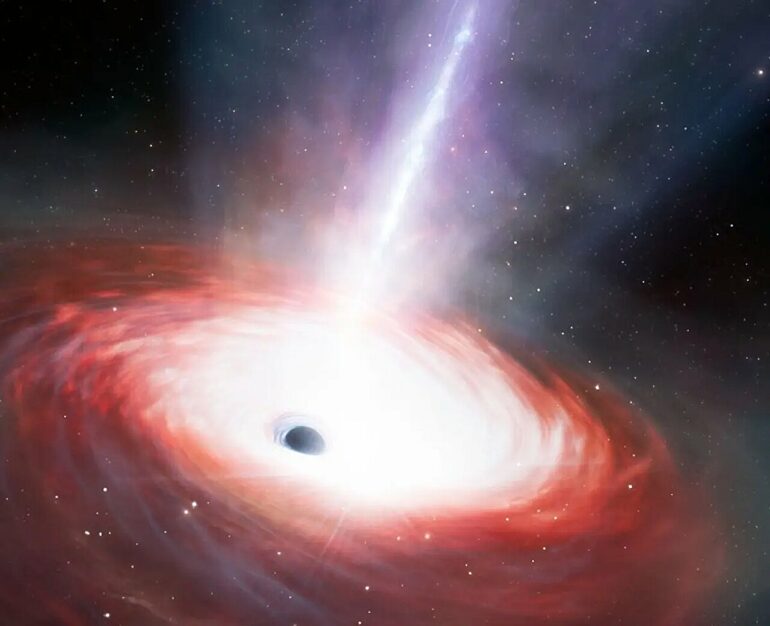Supermassive black hole spews gas at record speeds, upending mass ...